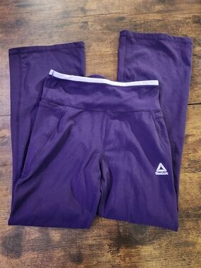 Reebok Girls' Purple Athletic Flare Leggings 10/12